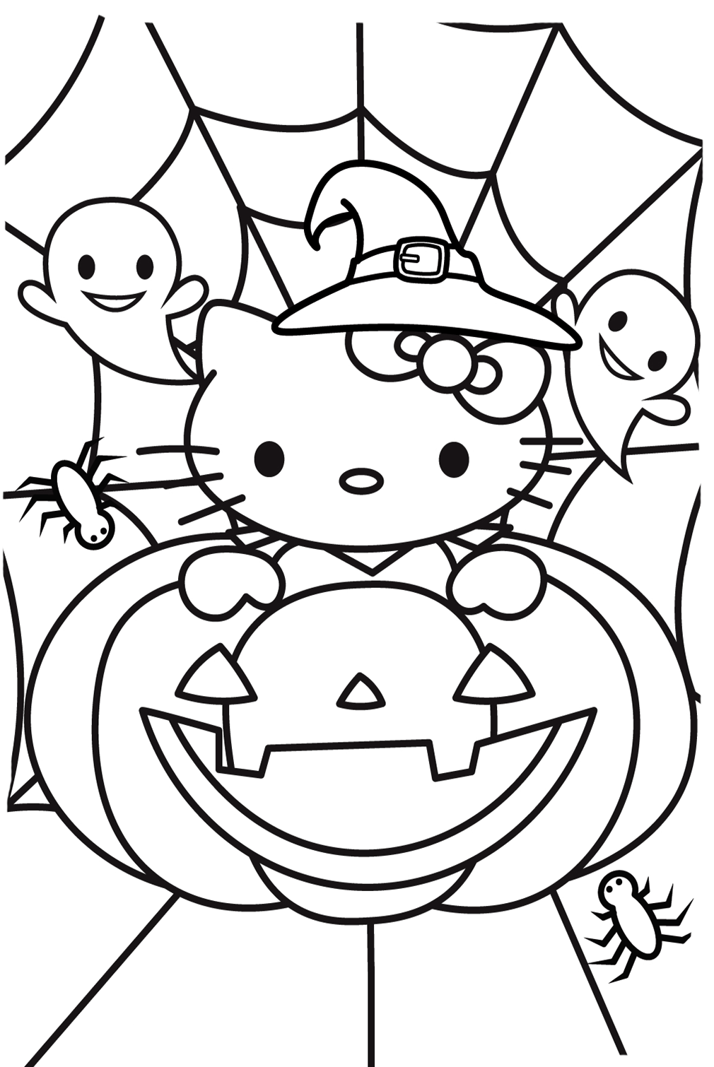 20 Zombie Hello Kitty Coloring