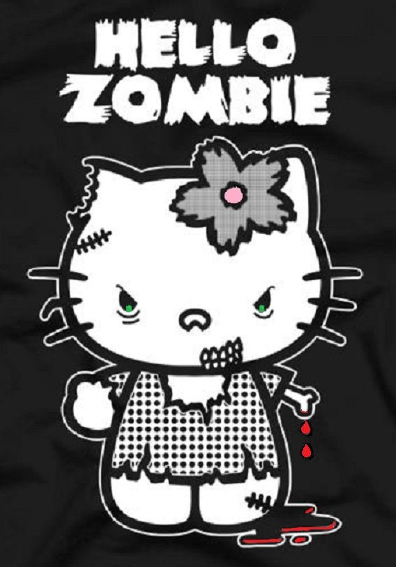 20 Zombie Hello Kitty Coloring