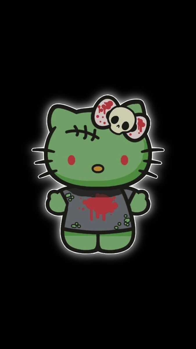 20 Zombie Hello Kitty Coloring Page