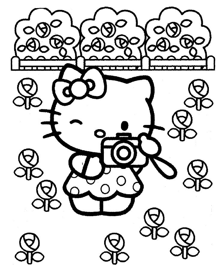 20 Zombie Hello Kitty Coloring Page